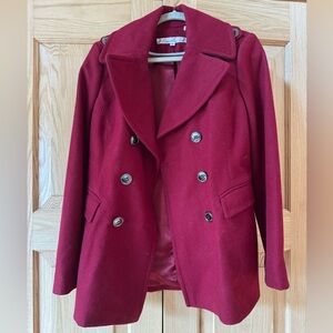 Kenneth Cole Burgundy Peacoat